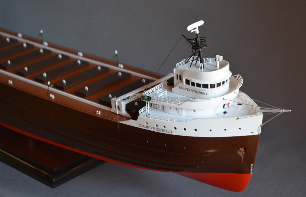 edmund fitzgerald model great lakes freighter sunk until years